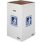 Bankers Box 42 gal Square Cardboard Disposable Can, White, 18.4 in, 10 PK FEL7320101 - alternate 5